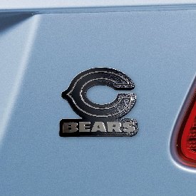 Chicago Bears 3D Chrome Metal Emblem - C Primary Logo & Wordmark, 28682