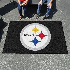 Pittsburgh Steelers Ulti-Mat Rug - 5ft. x 8ft. - Circular Steelers Primary Logo, 28806