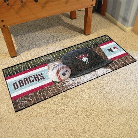 Arizona Diamondbacks Baseball Runner Rug - 30in. x 72in. - Snake Head Alternate Logo, 29007