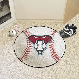 Arizona Diamondbacks Baseball Rug - 27in. Diameter - Snake Head Alternate Logo, 29008