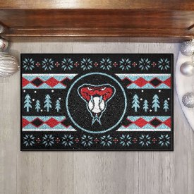 Arizona Diamondbacks Holiday Sweater Starter Mat Accent Rug - 19in. x 30in. - Snake Head Alternate Logo, 29015