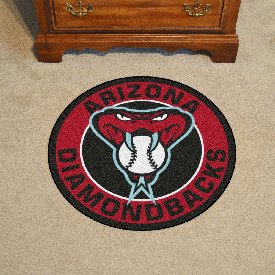 Arizona Diamondbacks Roundel Rug - 27in. Diameter - Snake Head Alternate Logo, 29018