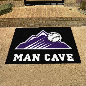 Colorado Rockies Man Cave All-Star Rug - 34 in. x 42.5 in. - Mountain Alternate Logo, 29025