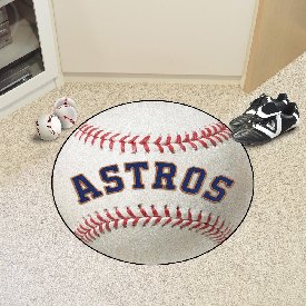 Houston Astros Baseball Rug - 27in. Diameter - "Astros" Jersey Lettering, 29073