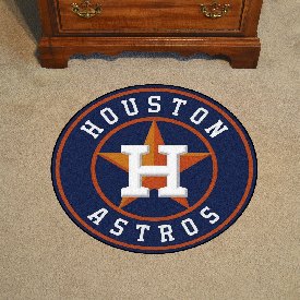 Houston Astros Roundel Rug - 27in. Diameter - Circular Star H with Wordmark Primary Logo, 29079