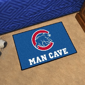 Chicago Cubs Man Cave Starter Mat Accent Rug - 19in. x 30in. - C Bear Alternate Logo, 29142