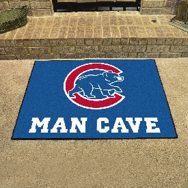 Chicago Cubs Man Cave All-Star Rug - 34 in. x 42.5 in. - C Bear Alternate Logo, 29143