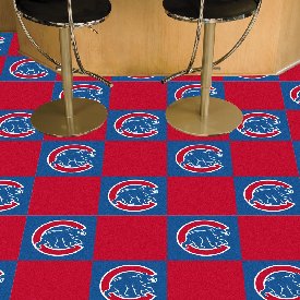 Chicago Cubs "C Bear" Alternate Logo Team Carpet Tiles - 45 Sq Ft., 29147