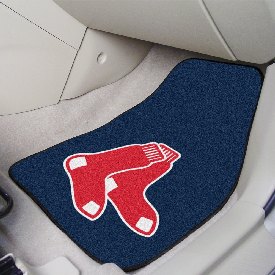 Boston Red Sox Front Carpet Car Mat Set - 2 Pieces - Red Socks Primary Logo, 29182