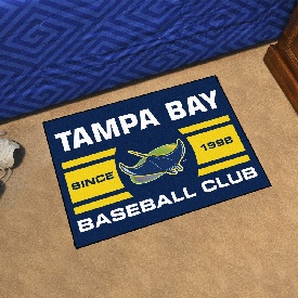 Tampa Bay Rays Starter Mat Accent Rug - 19in. x 30in. - Devil Ray Alternate Logo - Navy - Starter Mat - Uniform, 30235