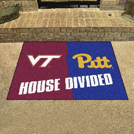 House Divided - Virginia Tech / Pittsburg House Divided Mat 33.75"x42.5", 30594