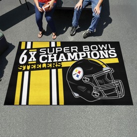 Pittsburgh Steelers Ulti-Mat Rug - 5ft. x 8ft. - Steelers Helmet Logo 6x, 30979