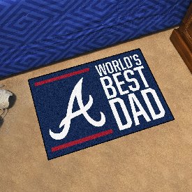 Atlanta Braves Starter Mat Accent Rug - 19in. x 30in. World's Best Dad Starter Mat, 31115