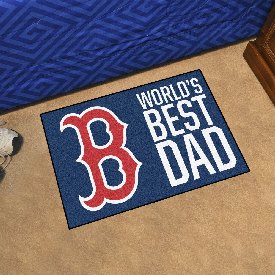 Boston Red Sox Starter Mat - World's Best Dad - 19"x30", 31117