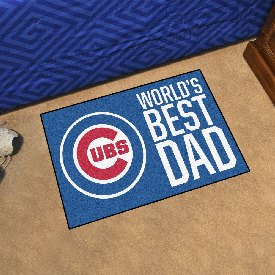 Chicago Cubs Starter Mat Accent Rug - 19in. x 30in. World's Best Dad Starter Mat, 31118