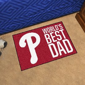 Philadelphia Phillies Starter Mat - World's Best Dad - 19"x30", 31134