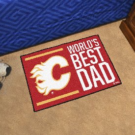 Calgary Flames Starter Mat Accent Rug - 19in. x 30in. World's Best Dad Starter Mat, 31148