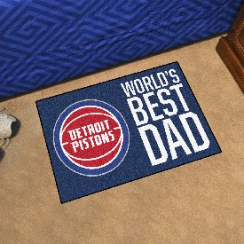 Detroit Pistons Starter Mat Accent Rug - 19in. x 30in. World's Best Dad Starter Mat, 31185
