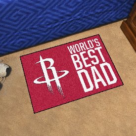 Houston Rockets Starter Mat Accent Rug - 19in. x 30in. World's Best Dad Starter Mat, 31187