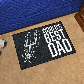 San Antonio Spurs Starter Mat Accent Rug - 19in. x 30in. World's Best Dad Starter Mat, 31203