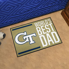 Georgia Tech Yellow Jackets Starter Mat Accent Rug - 19in. x 30in. World's Best Dad Starter Mat, 31224