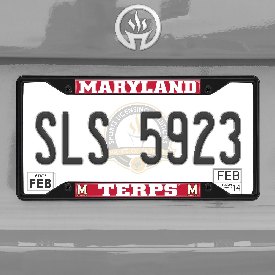 Maryland Terrapins Metal License Plate Frame Black Finish, 31262