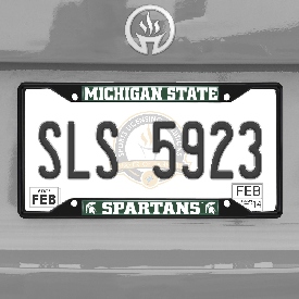 Michigan State Spartans Metal License Plate Frame Black Finish, 31265