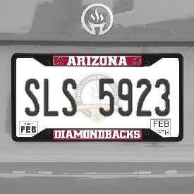 Arizona Diamondbacks Metal License Plate Frame Black Finish