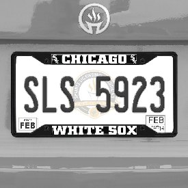 Chicago White Sox Metal License Plate Frame Black Finish, 31301