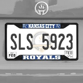 Kansas City Royals Metal License Plate Frame Black Finish, 31307