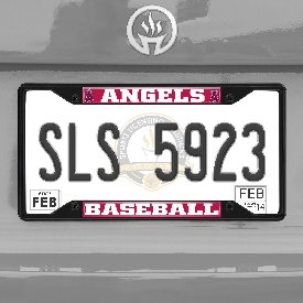 Los Angeles Angels Metal License Plate Frame Black Finish, 31308