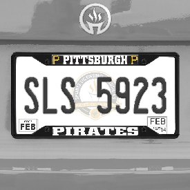 Pittsburgh Pirates Metal License Plate Frame Black Finish, 31317