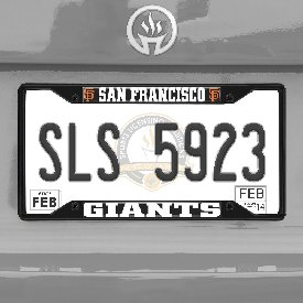 San Francisco Giants Metal License Plate Frame Black Finish, 31319