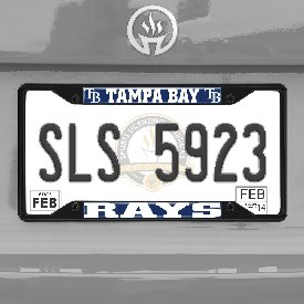 Tampa Bay Rays Metal License Plate Frame Black Finish, 31322