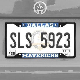 Dallas Mavericks Metal License Plate Frame Black Finish, 31329
