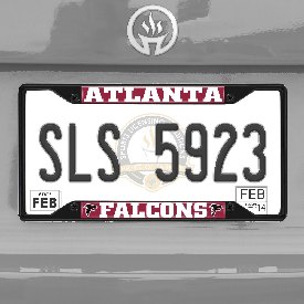 Atlanta Falcons Metal License Plate Frame Black Finish