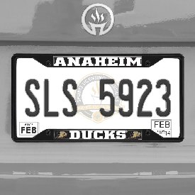 Anaheim Ducks Metal License Plate Frame Black Finish
