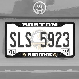Boston Bruins Metal License Plate Frame Black Finish