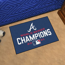 Atlanta Braves 2021 MLB World Series Champions Starter Mat Accent Rug - 19in. x 30in., 32019