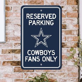 Dallas Cowboys Team Color Reserved Parking Sign Dcor 18in. X 11.5in. Lightweight, 32157