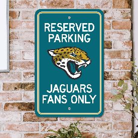 Jacksonville Jaguars Team Color Reserved Parking Sign Dcor 18in. X 11.5in. Lightweight, 32163