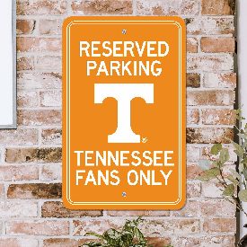 Tennessee Volunteers Team Color Reserved Parking Sign Dcor 18in. X 11.5in. Lightweight, 32198