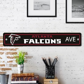 Atlanta Falcons Team Color Street Sign Dcor 4in. X 24in. Lightweight, 32201