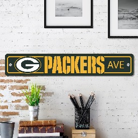 Green Bay Packers Team Color Street Sign Dcor 4in. X 24in. Lightweight, 32211