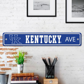 Kentucky Wildcats Team Color Street Sign Dcor 4in. X 24in. Lightweight, 32243