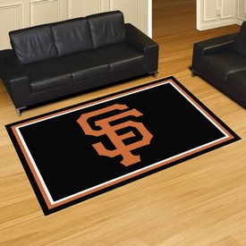 San Francisco Giants 5ft. x 8 ft. Plush Area Rug - SF Hat Logo, 32432