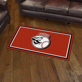 Cincinnati Reds 3ft. x 5ft. Plush Area Rug - Mr. Red Head Alternate Logo, 32452