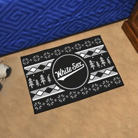 Chicago White Sox Holiday Sweater Starter Mat Accent Rug - 19in. x 30in. - "White Sox" Secondary Club Lettering, 32465