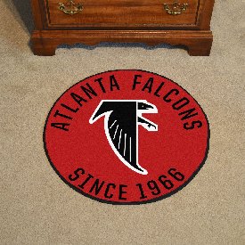 Atlanta Falcons Roundel Rug - 27in. DiameterNFL Retro Logo, Original Falcon Logo, 32556