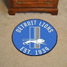 Detroit Lions Roundel Rug - 27in. Diameter, NFL Vintage, 32601